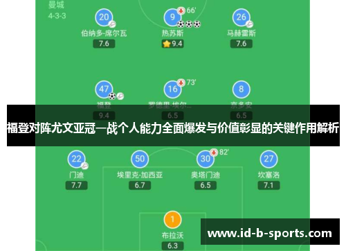 福登对阵尤文亚冠一战个人能力全面爆发与价值彰显的关键作用解析