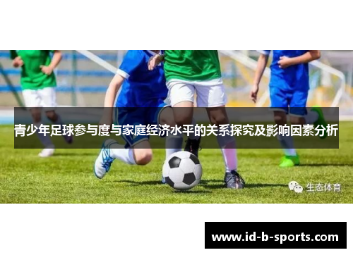 青少年足球参与度与家庭经济水平的关系探究及影响因素分析 青少年足球参与度与家庭经济水平的关系探究及影响因素分析